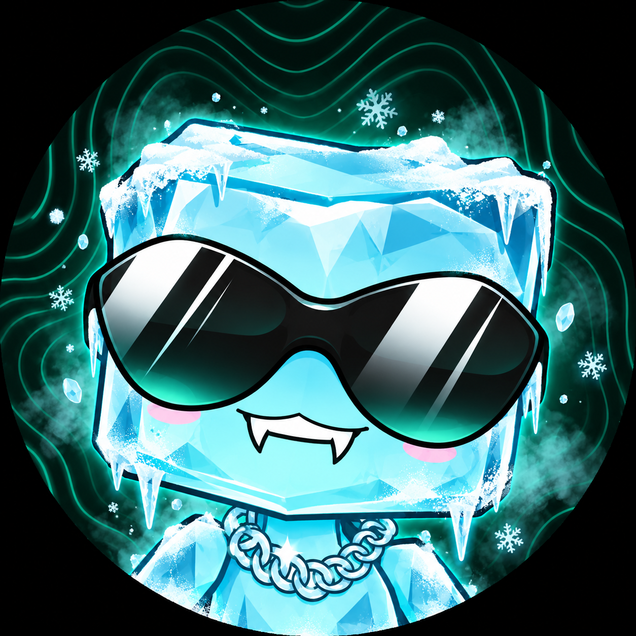 Ice cube with sunglasses, buy $ICE, get $xHYPE